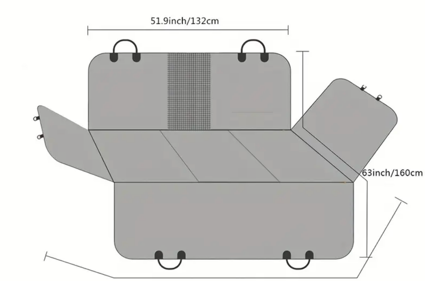 TailWaggers™ Waterproof Backseat Hammock Car Cover (Dog Seat Cover)