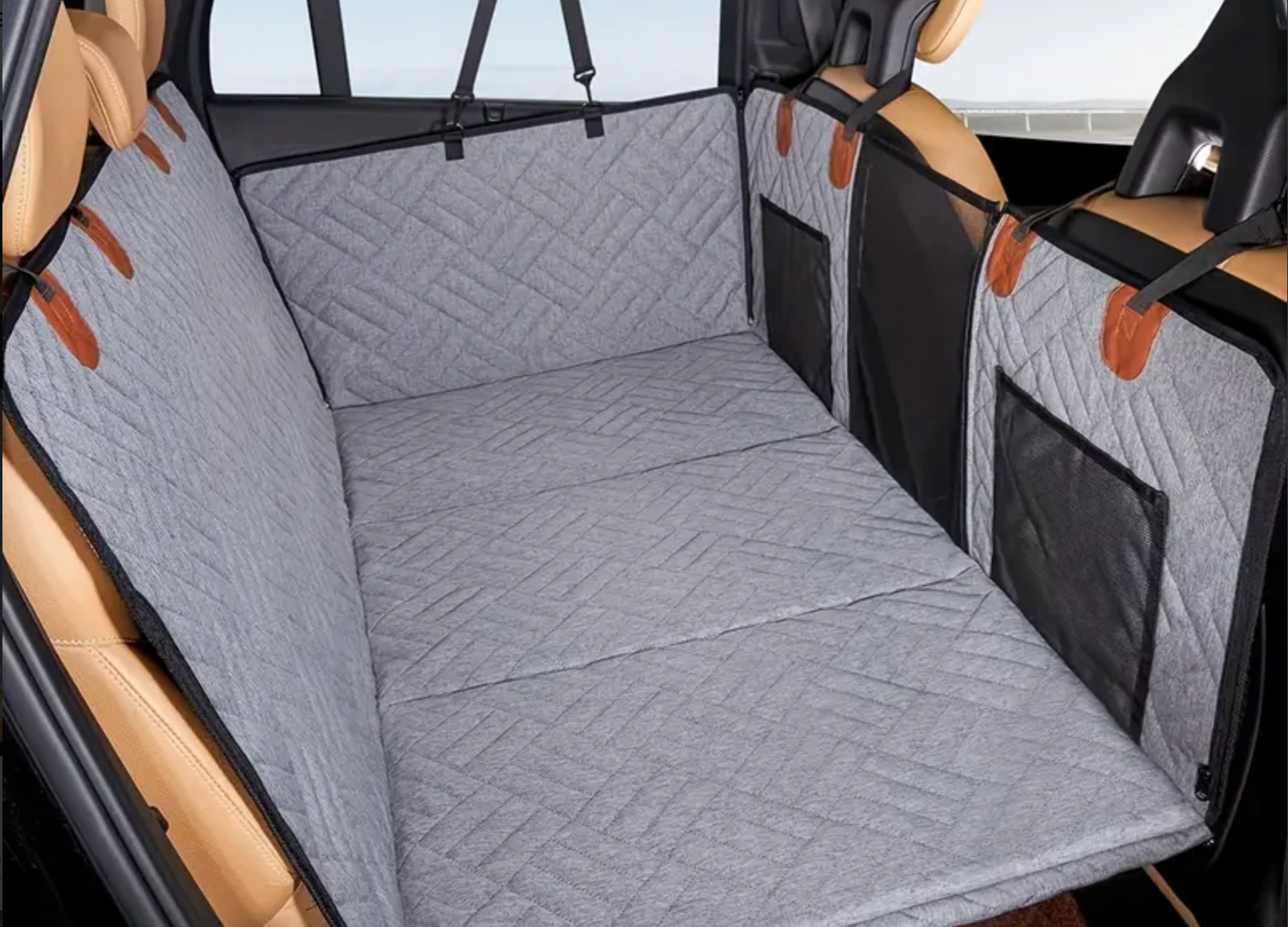 TailWaggers™ Waterproof Backseat Hammock Car Cover (Dog Seat Cover)