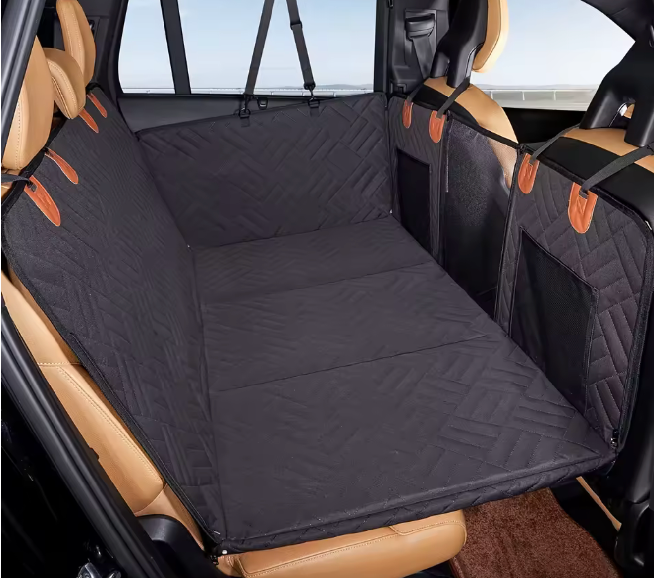 TailWaggers™ Waterproof Backseat Hammock Car Cover (Dog Seat Cover)