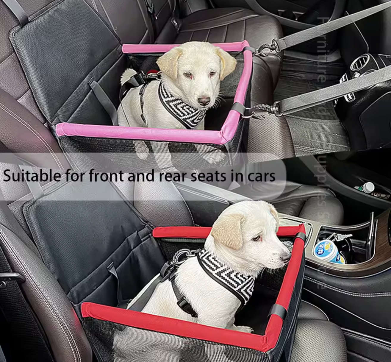 TailWaggers™ Travel Dog Car Seat Cover Waterproof Pet Dog Carriers Bag Cat Transport Hammock Dog Car Seat Basket for Small Medium Dogs