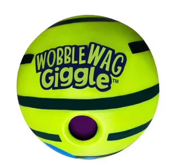 TailWaggers™ Pet Dog Toy Ball Wobble Wag Giggle Sound-Emitting Glow Ball Interactive Dog Toy Funny Indoor or Outdoor Play Agility Training