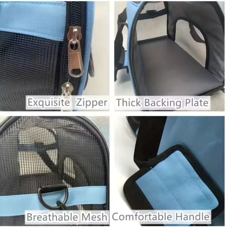 TailWaggers™ Portable Dog Cat Carrier Bag Pet Puppy Travel Bags Breathable Mesh Small Dog Cat Dogs Outdoor Tent Carrier Outgoing Pets Handbag