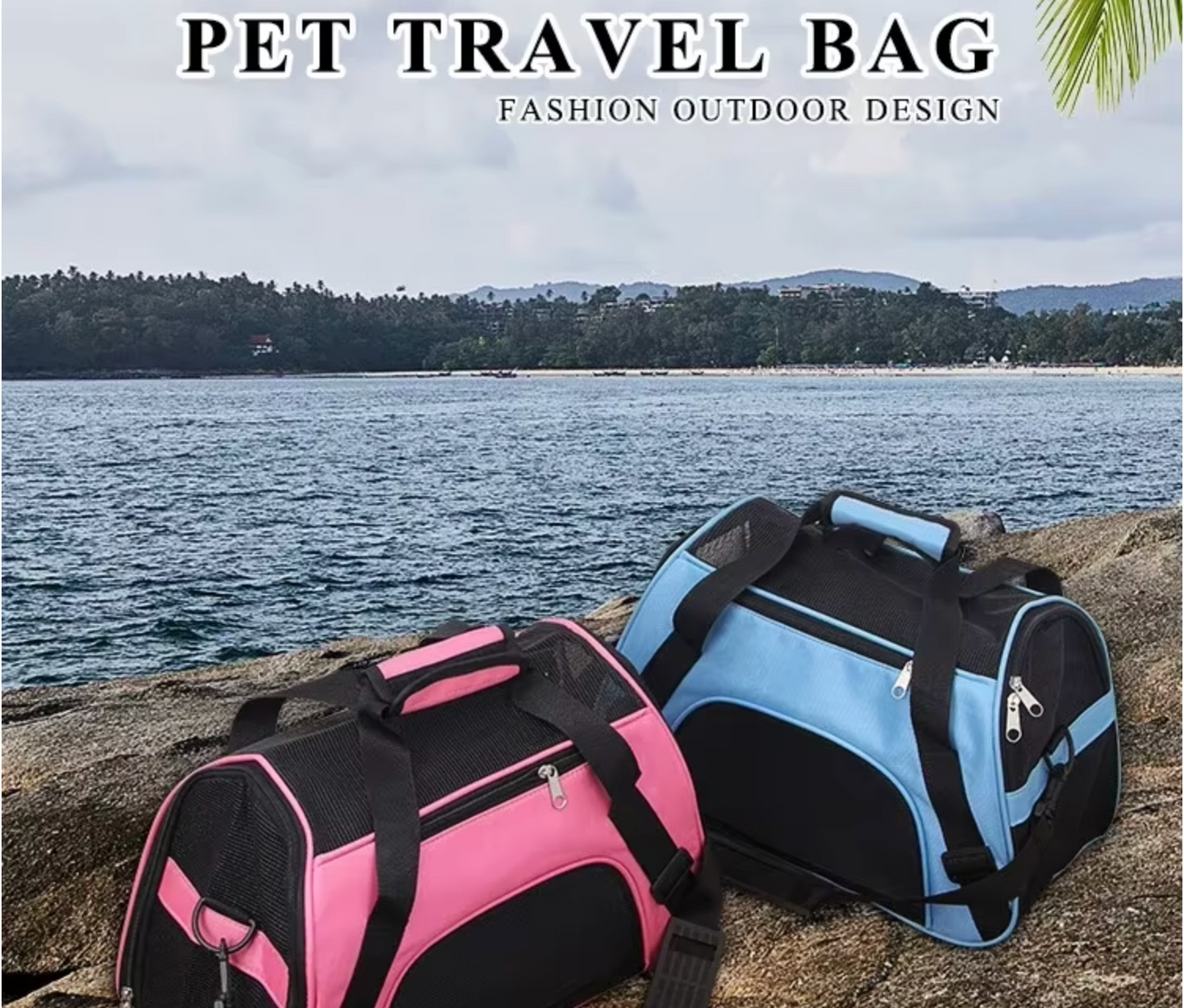 TailWaggers™ Portable Dog Cat Carrier Bag Pet Puppy Travel Bags Breathable Mesh Small Dog Cat Dogs Outdoor Tent Carrier Outgoing Pets Handbag